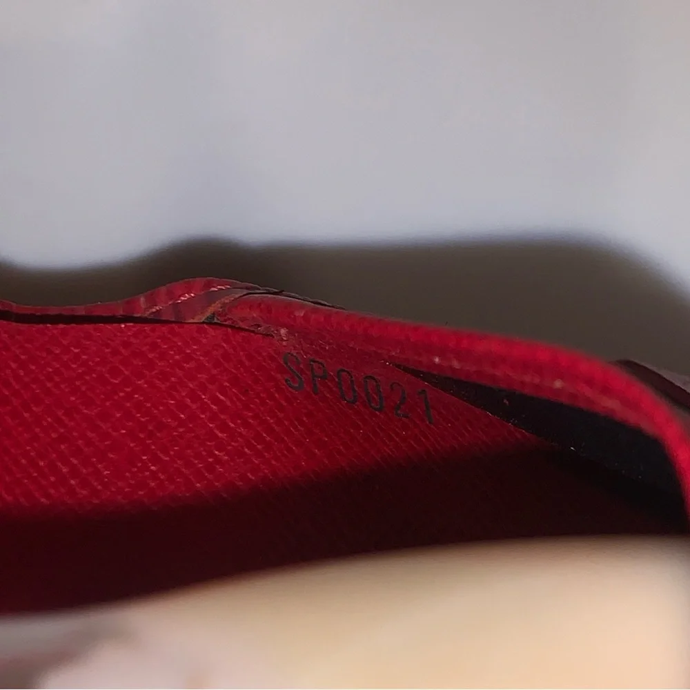 Louis Vuitton Red Epi Leather Bifold Wallet
